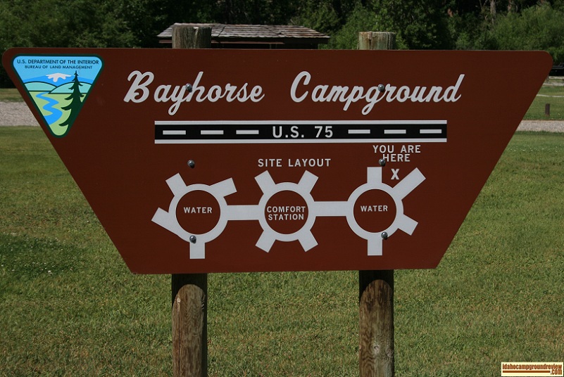 Map of Bayhorse Recreation Site