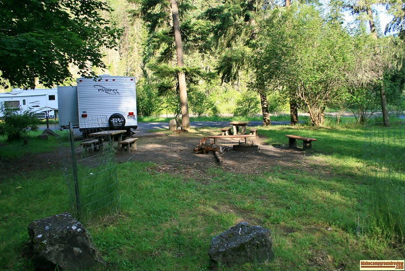Castle Creek Campground on the West Fork of the Clearwater River.
