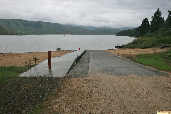 Pine Recreaton Site boat ramp and dock for those who love camping in Idaho.