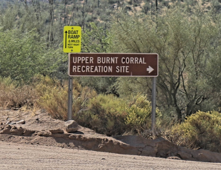 Camping in Upper Burnt Corral Recreation Site on Apache Reservoir-Arizona