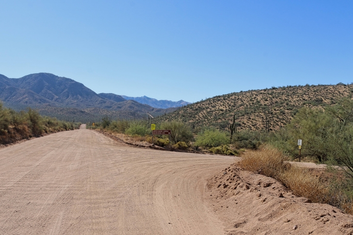 Camping in Upper Burnt Corral Recreation Site on Apache Reservoir-Arizona