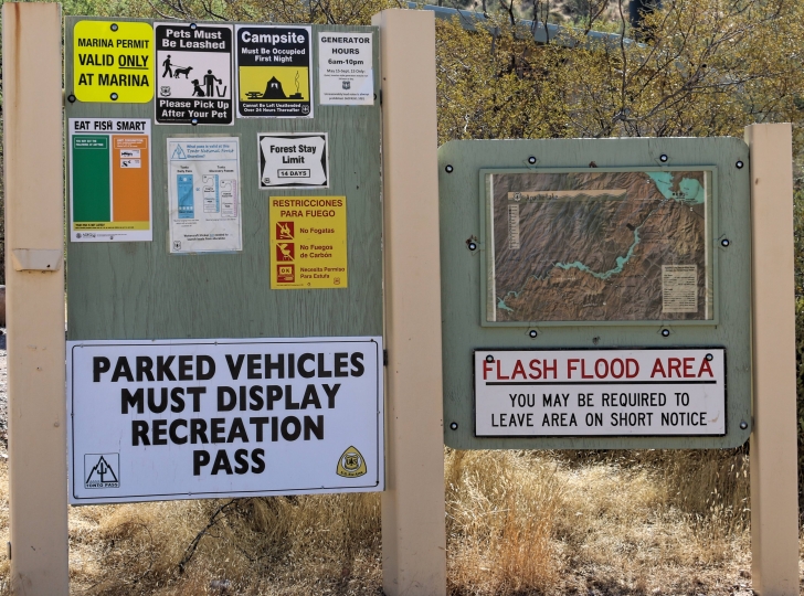 Camping in Upper Burnt Corral Recreation Site on Apache Reservoir-Arizona