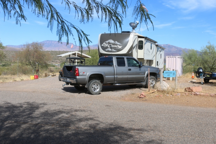 Camping in Windy Hill Recreation Site on Roosevelt Lake-Arizona