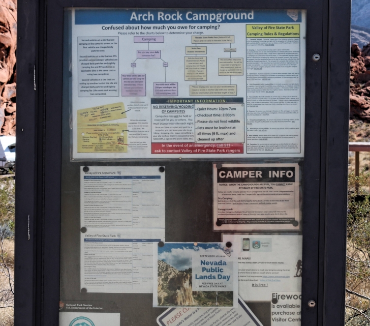 Camping in Arch Rock Campground part of Valley of Fire State Park - Nevada.