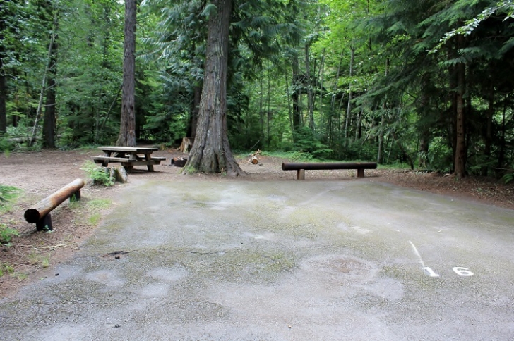 Camping in Washingtons Adams Fork Campground - campsite 16