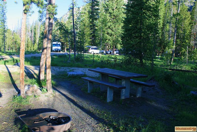 A picture of an open campsite in Alturas Lake Inlet Campground