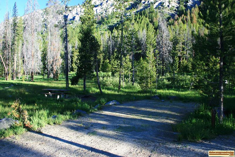 A picture of a campsite in Alturas Lake Inlet Campground