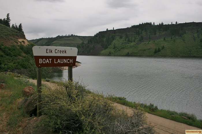Elk Creek Boat Launch on Anderson Ranch Reservoir.
