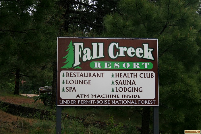 Check out Fall Creek Resort for any supplies or services you need while camping.
