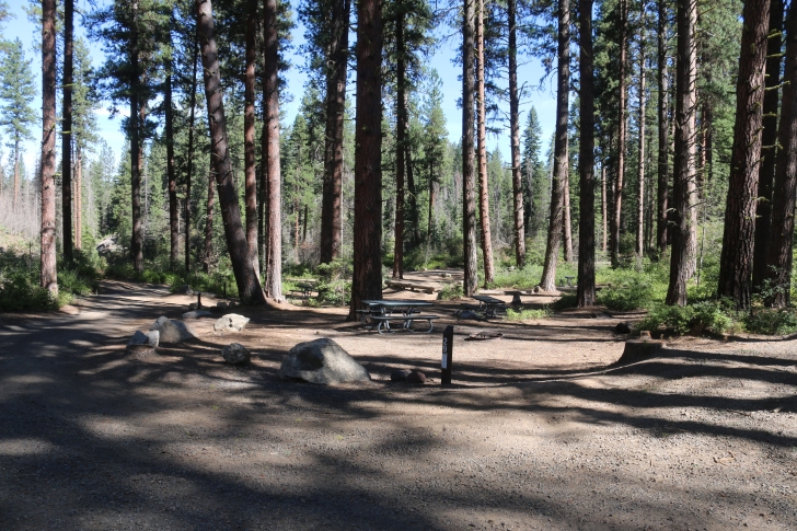Camping in Antelope campground on Sagehen Reservoir.