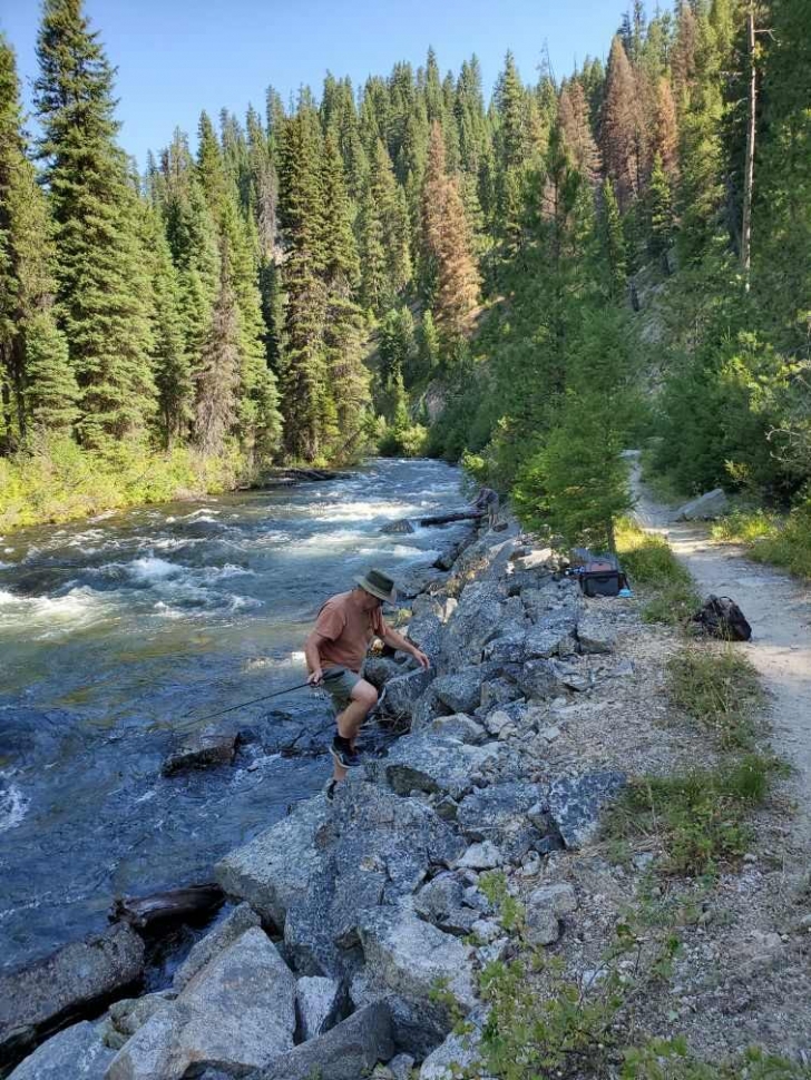 Camping at Barneys Campground on Deadwood Reservoir in Idaho.