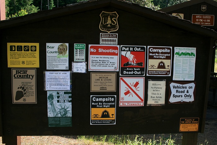 Beauty Creek camping info and rules