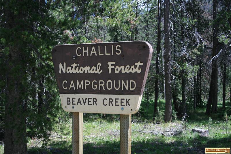 Sign at entrance to Beaver Creek Campground