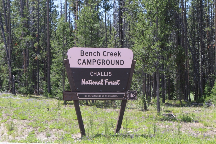 Camping at Bench Creek Campground near the Sawtooth Mountains