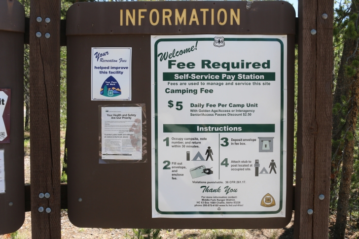 Camping at Bench Creek Campground near the Sawtooth Mountains