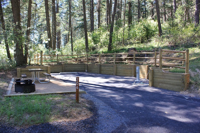 Campsite in Benewah Campground.