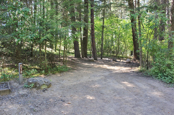 Campsite in Benewah Campground.