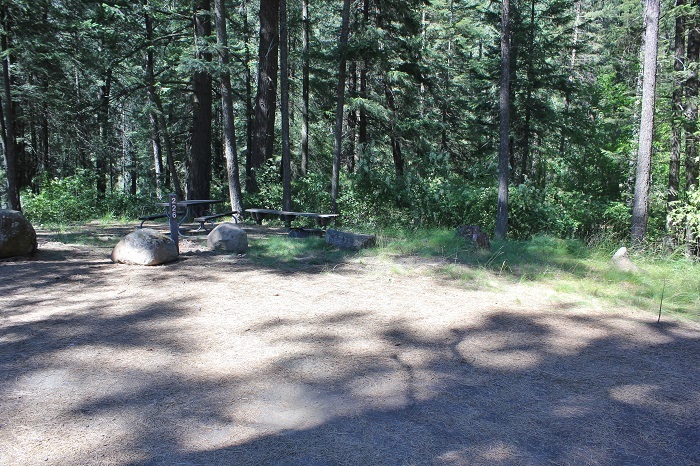 Campsite in Benewah Campground.