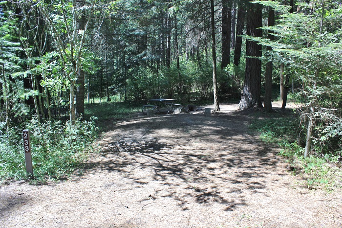 Campsite in Benewah Campground.