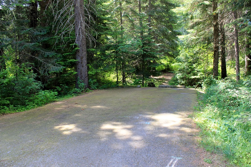 This is campsite 8 followed by a close up view of the site.
