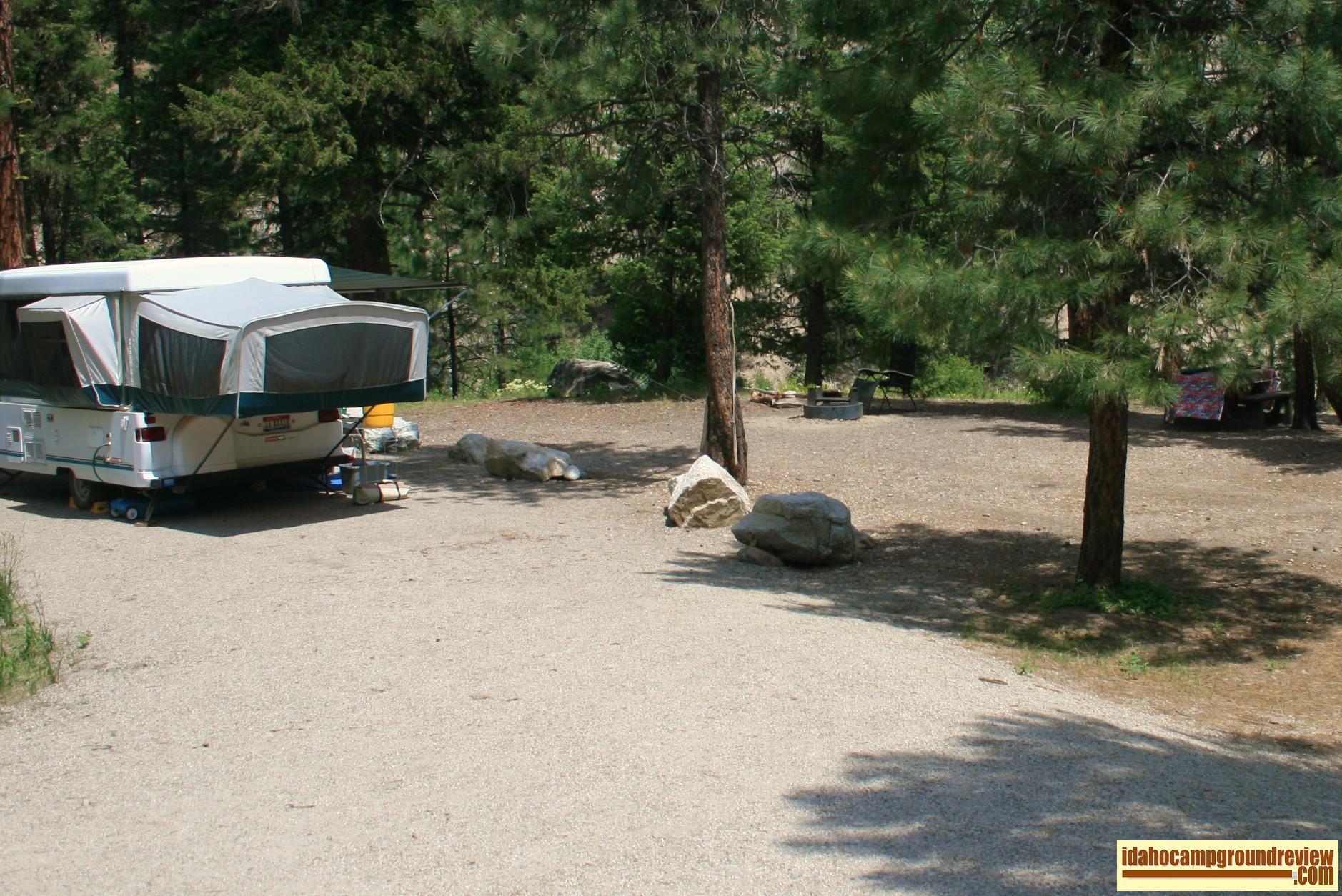 Bonneville Campground on the South Fork of the Payette River.