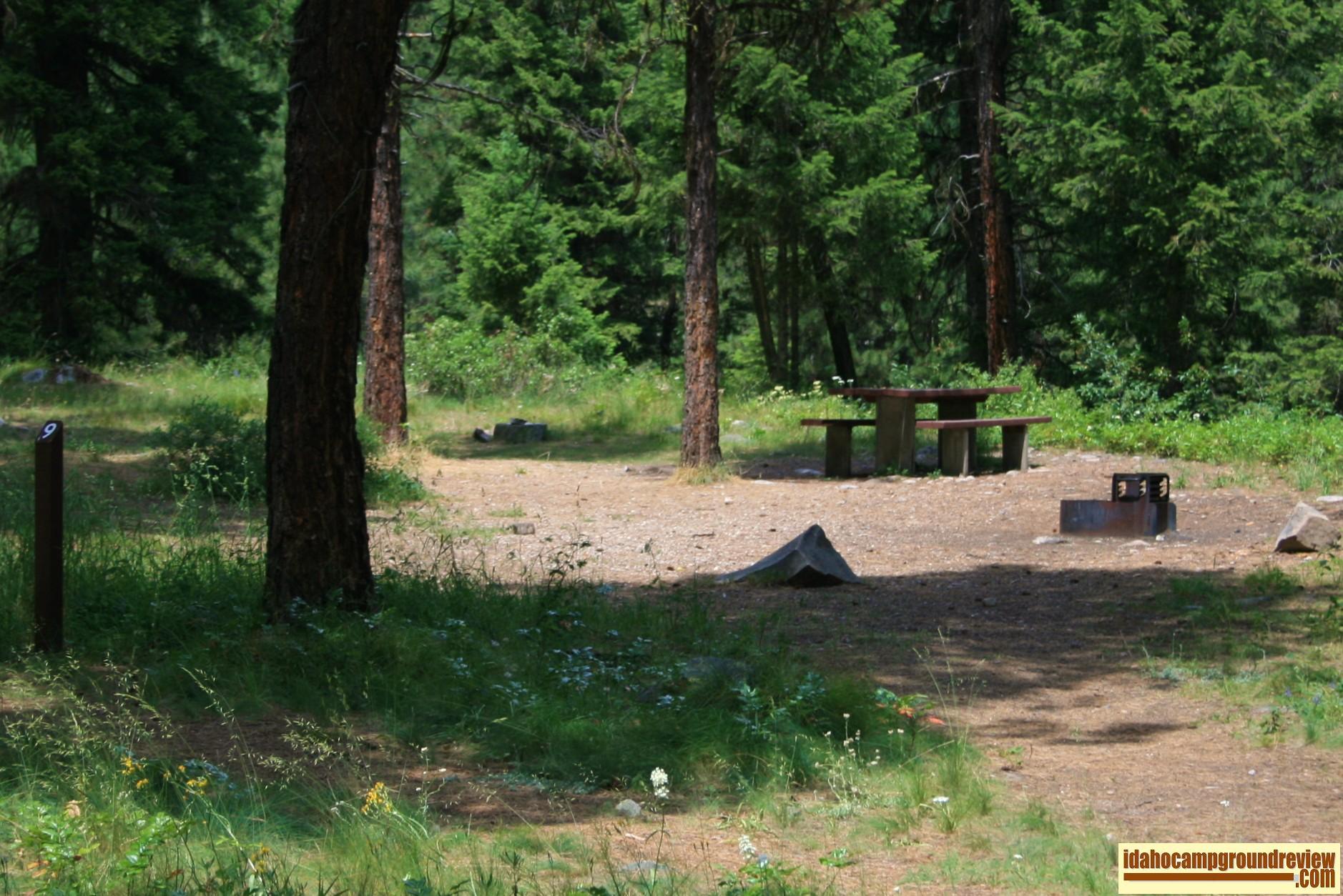 Bonneville Campground on the South Fork of the Payette River.