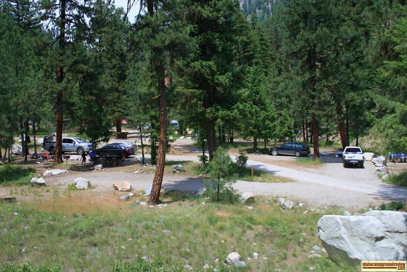 Bonneville Campground on the South Fork of the Payette River.