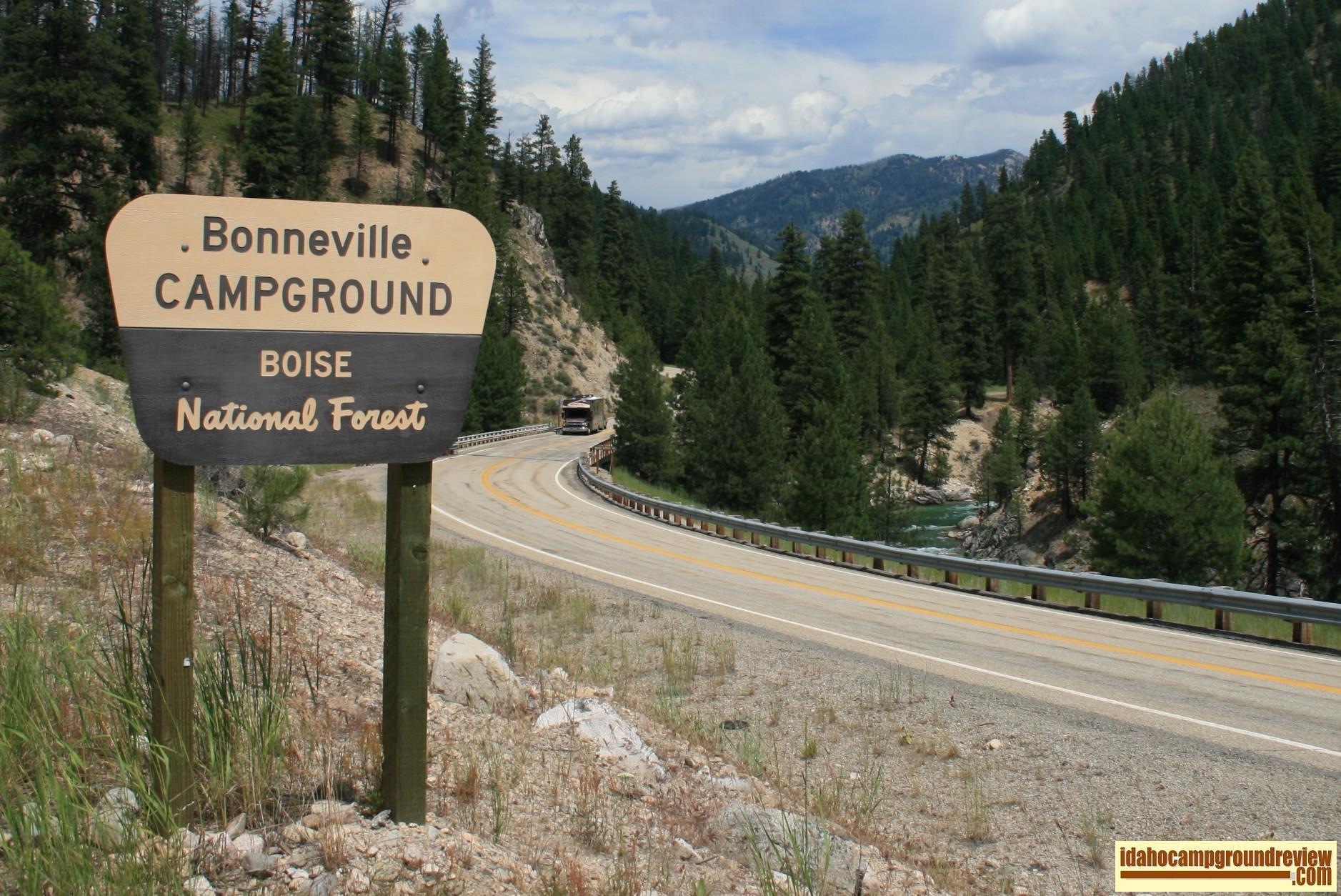 Bonneville Campground on the South Fork of the Payette River.