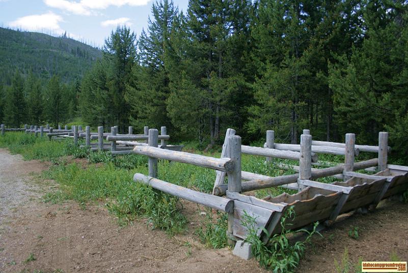 Equine facilities at the Middle Fork of the Salmon River Trailhead at Boundary Creek Campground