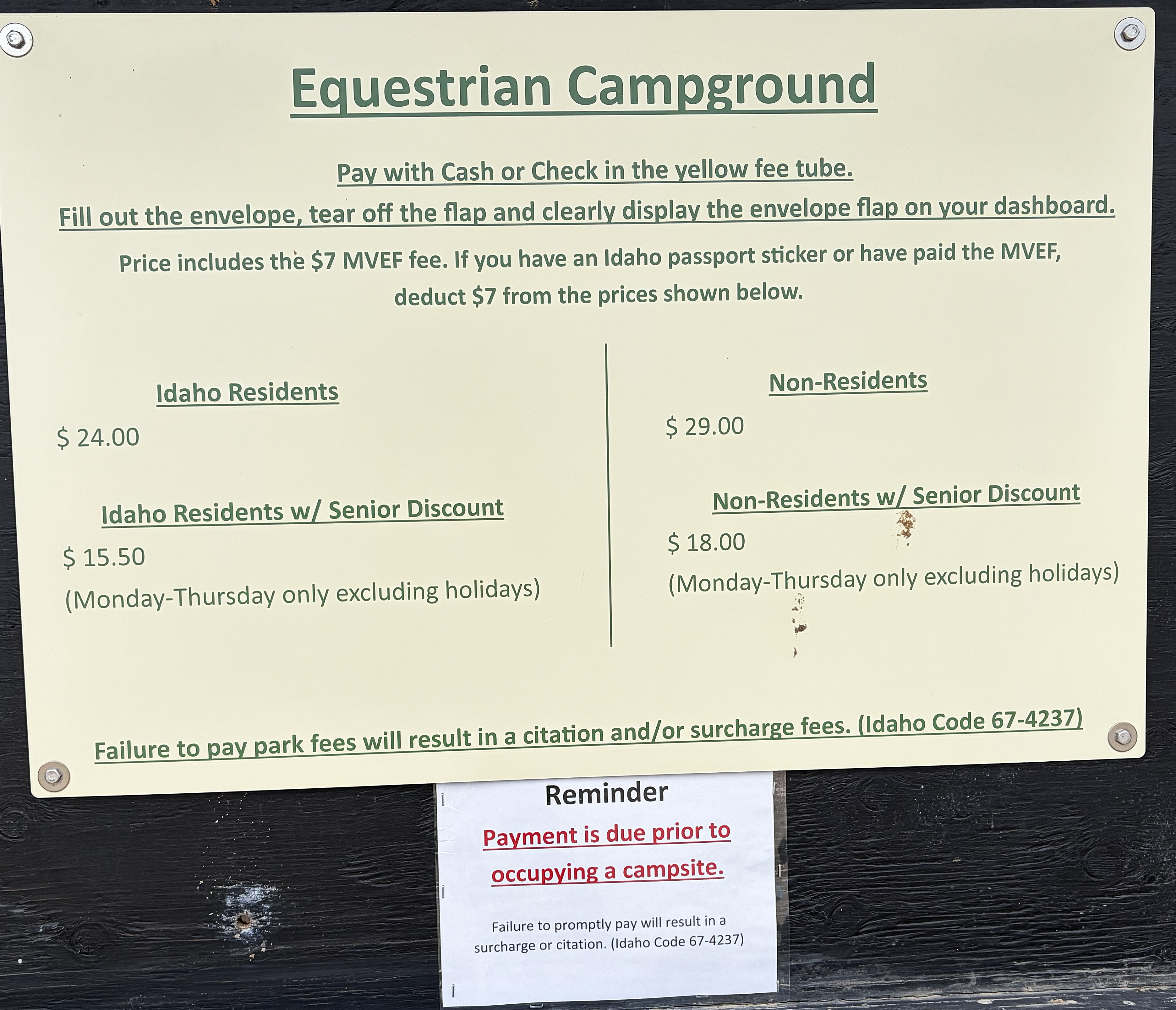 Bruneau Dunes State Park - Equine Campground