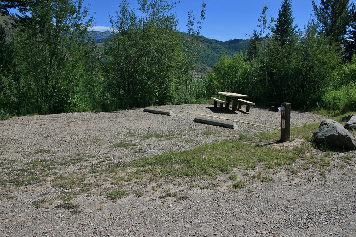 Calamity Campground on Palisades Reservoir.