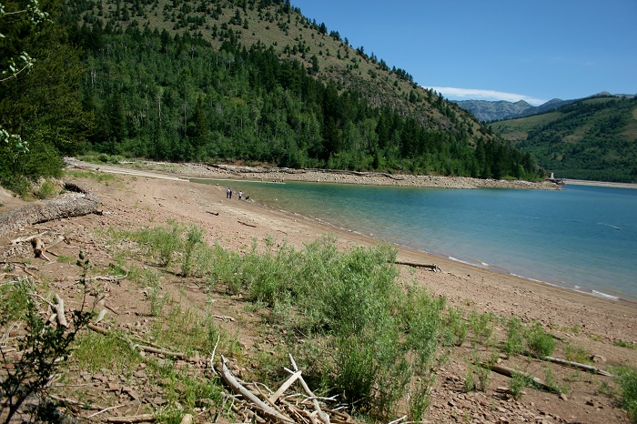 Calamity Campground on Palisades Reservoir.