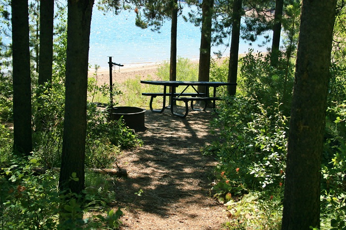 Calamity Campground on Palisades Reservoir.