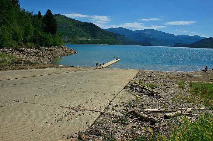 Calamity Campground on Palisades Reservoir.