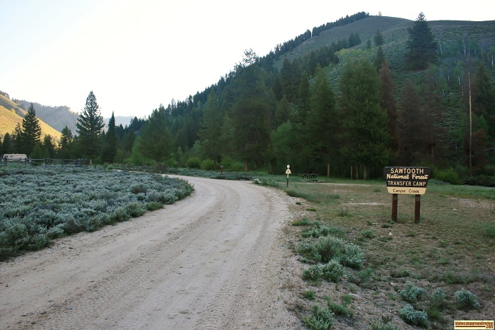 This picture is of the entrance Canyon Creek Transfer Camp on Big Smokey Creek.