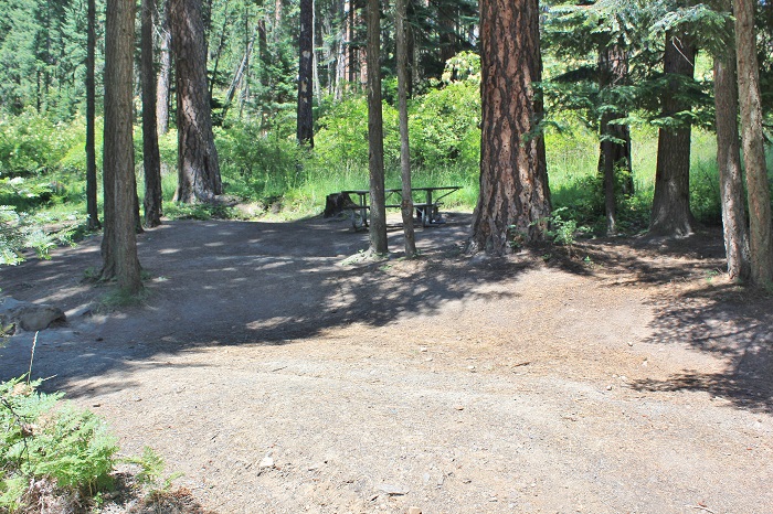 Chatcolet Campground, part of Heyburn State Park, signs in information.