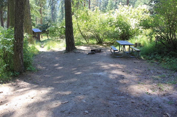Chatcolet Campground, part of Heyburn State Park, signs in information.