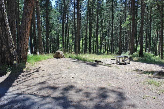 Chatcolet Campground, part of Heyburn State Park, signs in information.