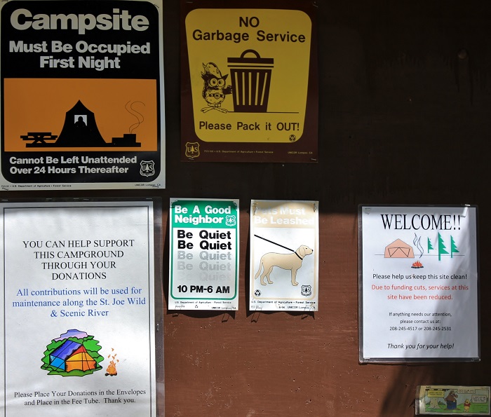 Conrad Crossing Campground on the St Joe River.