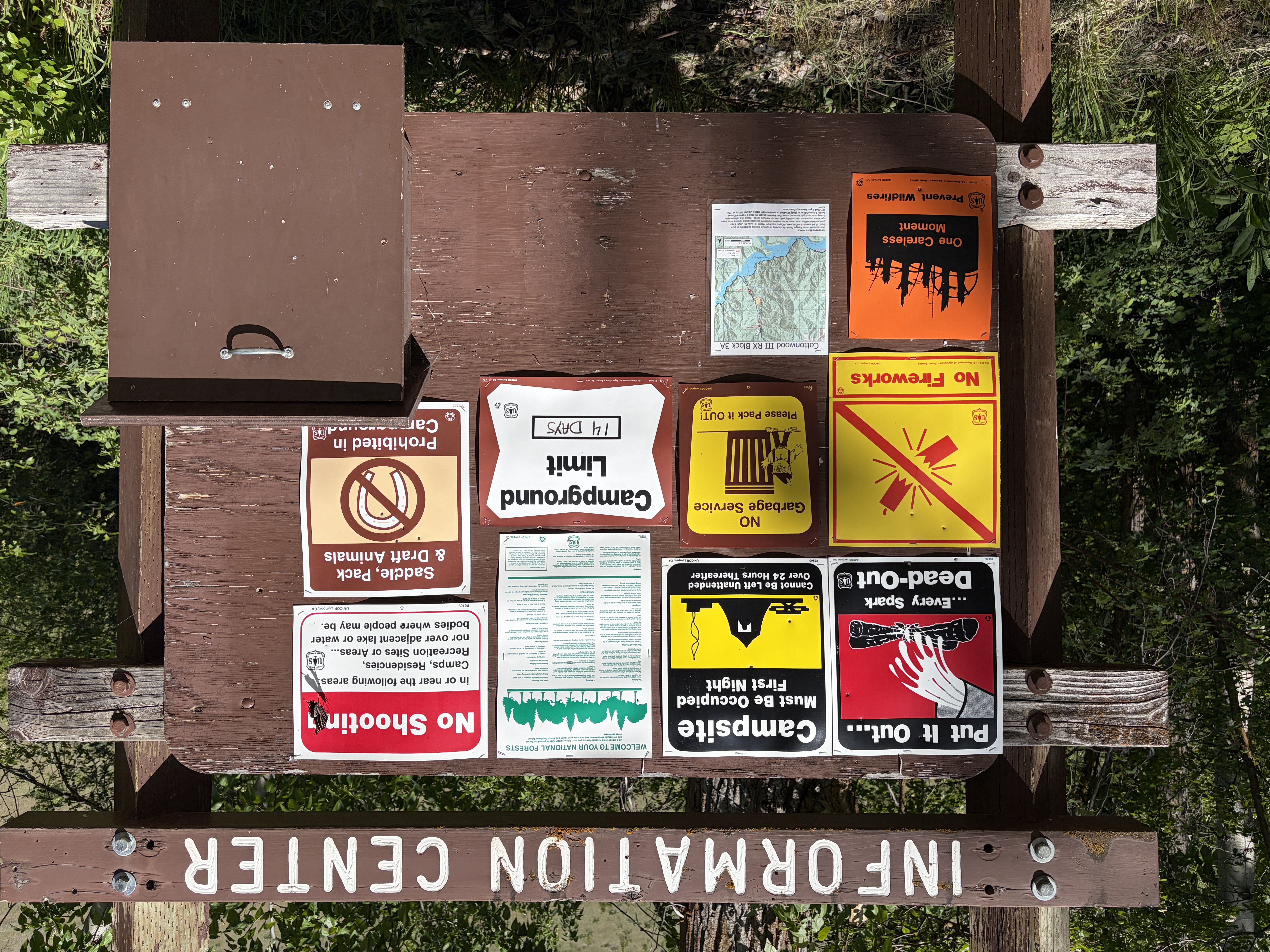 Cottonwood Forest Camp -Signs & Info