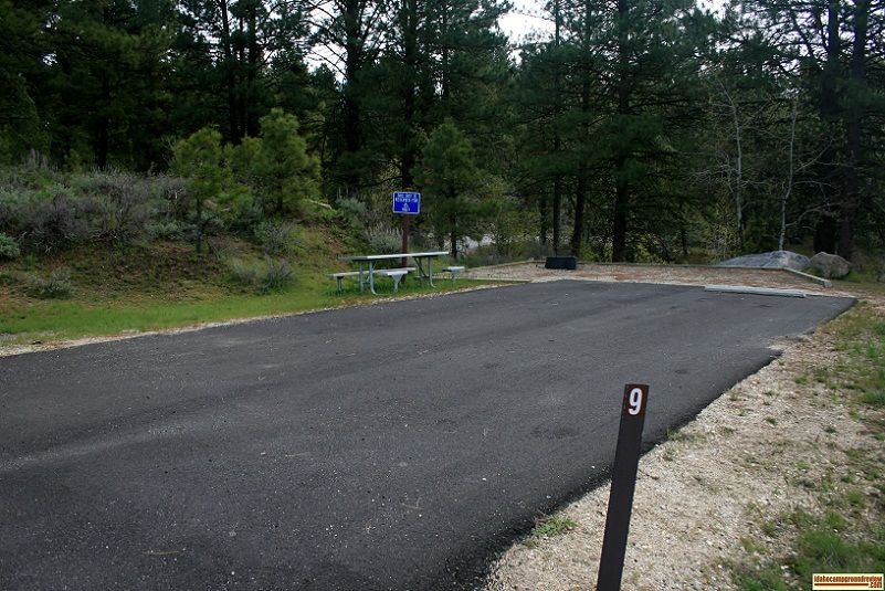 Handicap campsite in Crown Point Campground.