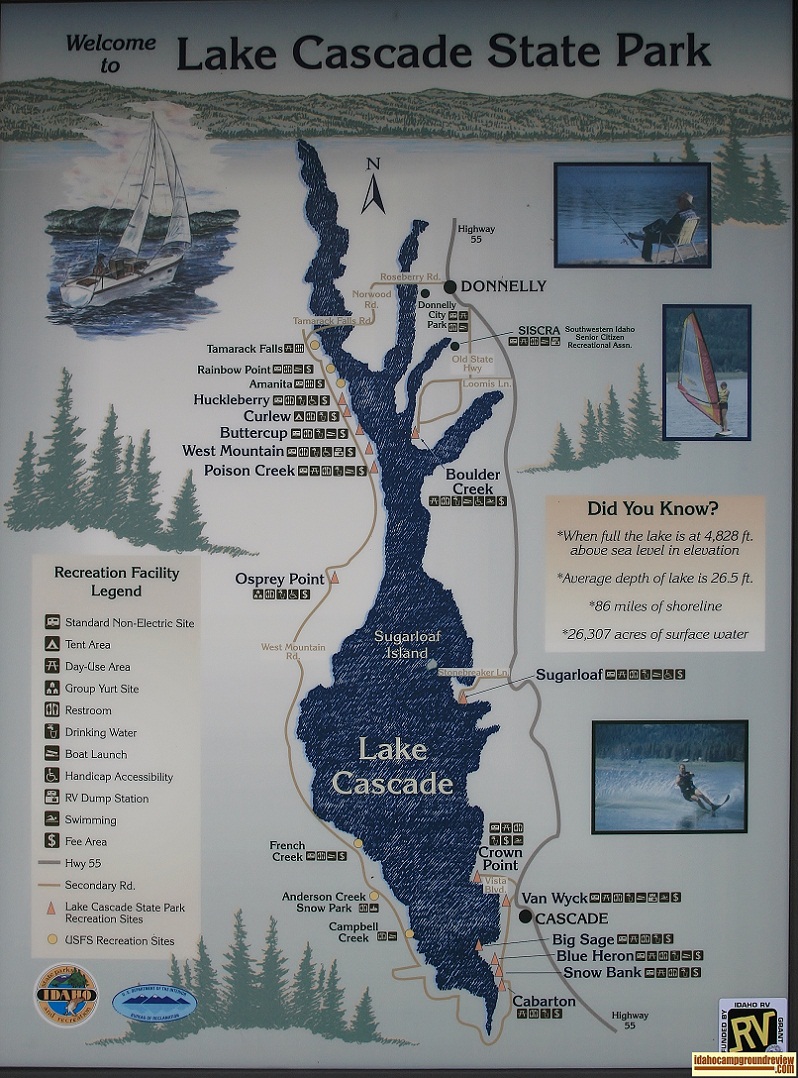 Information sign in Crown Point Campground.