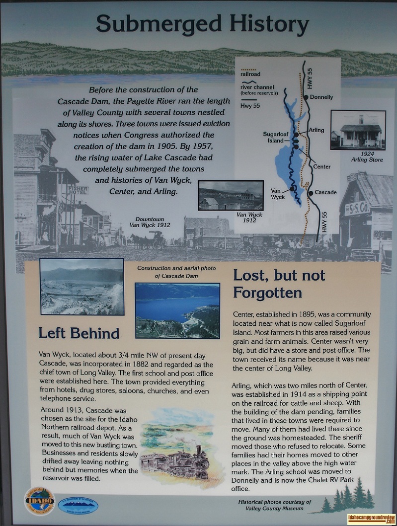 Information sign in Crown Point Campground.