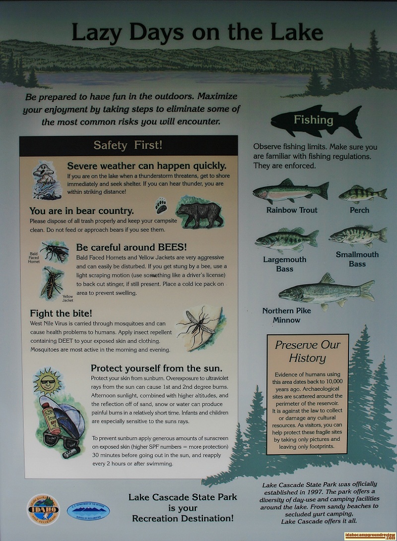 Information sign in Crown Point Campground.