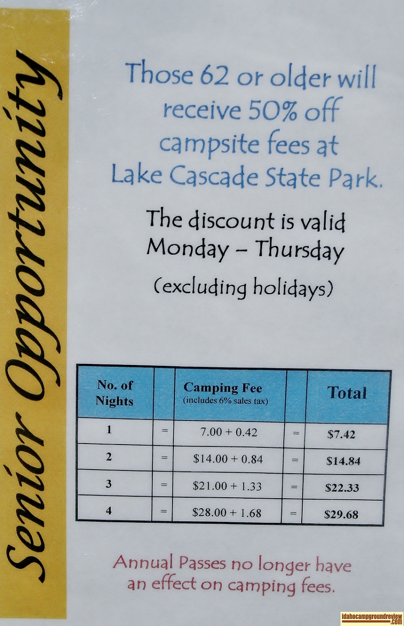 Information sign in Crown Point Campground.