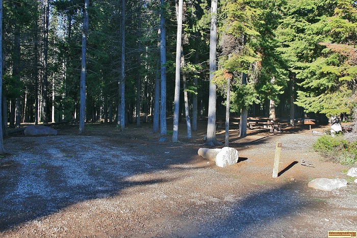 Campsite in Diamondfield Jack Campground near Magic Mountain.
