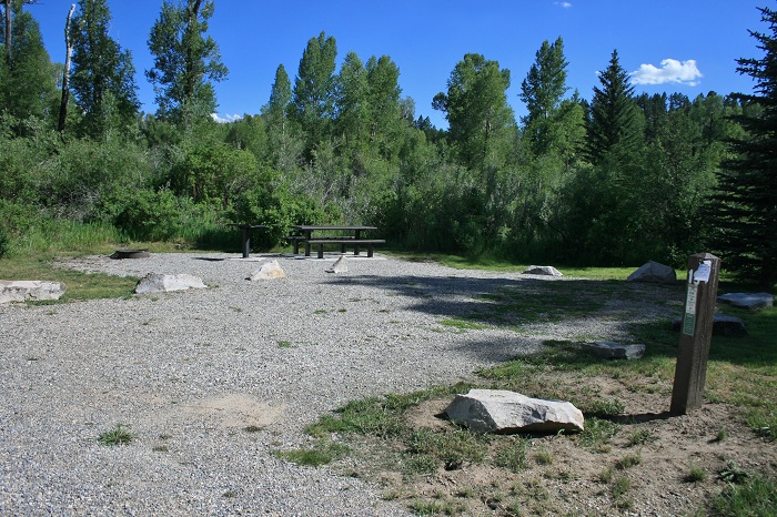 Falls Campground on the South Fork of the Snake River.