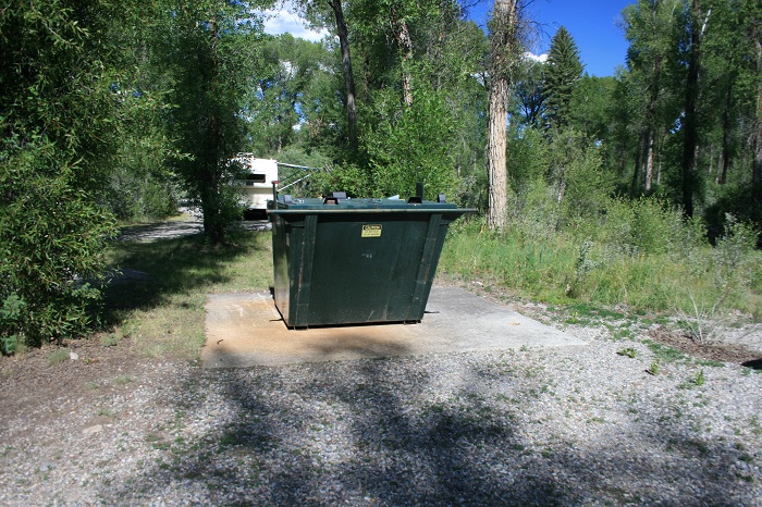 There are 2 bear resistant dumpsters.
