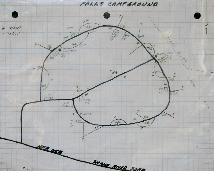 Falls Campground on the South Fork of the Snake River.