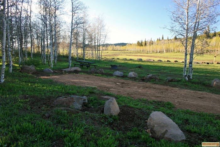One of many campsites in FS Flats Campground.